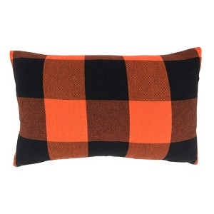 Saro Lifestyle Buffalo Plaid Throw Pillow With Poly Filling - 1 of 3