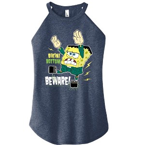 Women's - SpongeBob SquarePants - Bikini Bottom Beware Graphic High Neck Tank - 1 of 4