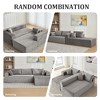 Whisen 2-Piece L-Shaped Sectional Compression Sofa with Soft Corduroy Fabric, No Assembly Required - 4 of 4