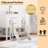 Adjustable 3-Step Toddler Stool, Foldable Step Stool for Kids, with Handles, Anti-Slip Pads, Kids Toilet Potty Training, for Bathroom Sink - 3 of 4
