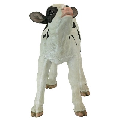 Clarabelle White and Black Resin Farm Animal Cow Statue