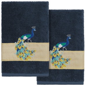 Linum Home Textiles 100% Turkish Cotton PENELOPE Embellished Towel Set - 1 of 4