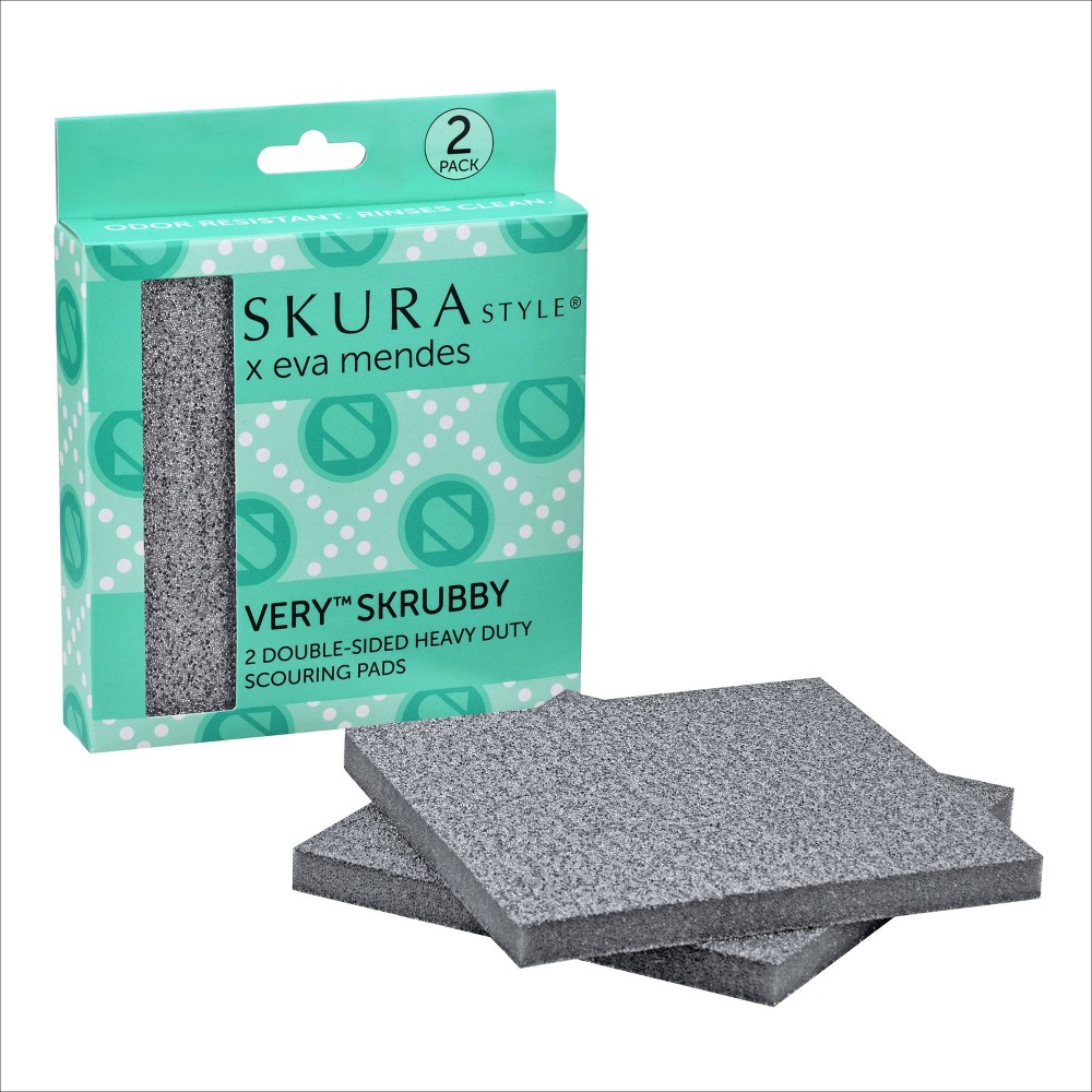 Photos - Garden & Outdoor Decoration Skura Style x Eva Mendes Very Skrubby Heavy Duty Scouring Pads - 2ct