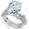 Pompeii3 Certified 5 1/2Ct Oval Diamond Engagement & Wedding Ring 14k Gold/Pt Lab Created - 3 of 4
