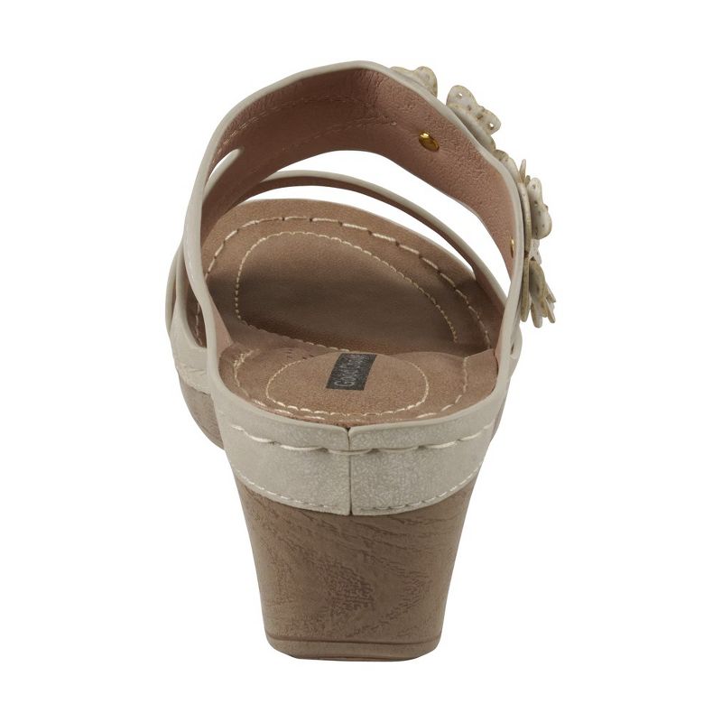 GC Shoes Rita Flower Comfort Slide Wedge Sandals, 3 of 6