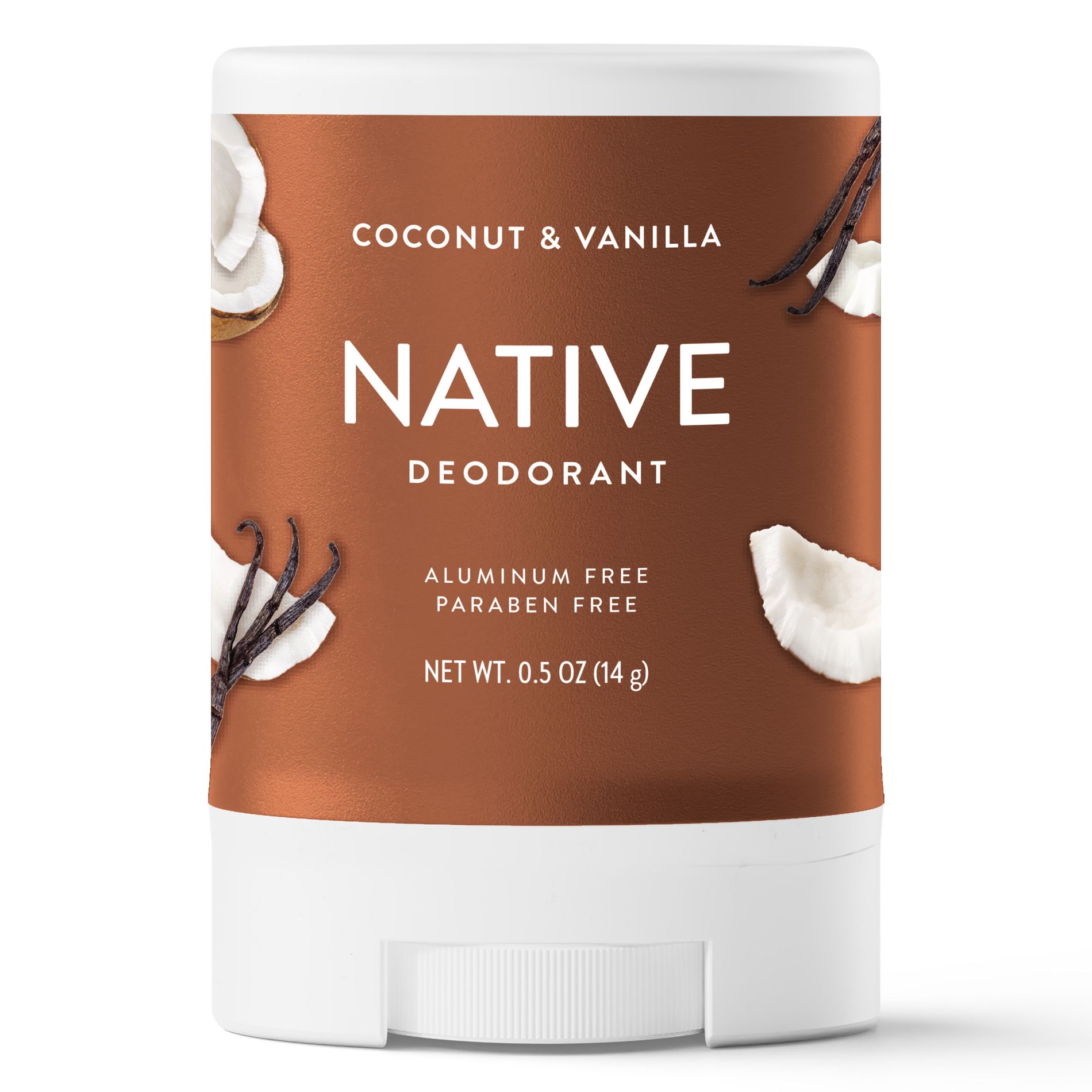 Native Aluminum Free Travel Size Mini Deodorant - Coconut & Vanilla - 0.5oz