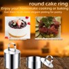 Aoibox Round Cake Ring Molds, Stainless Steel Food Rings for Desserts & Mousse with Pusher & Lifter, Includes 4 Rings & 2 Pushers - 3 of 4