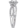 EVERLY JEWELRY | Sterling Silver 1/3 CT TW Diamond Crossover Engagement Ring - 2 of 4