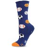 Memoi Bounce Back Greeting Card Crew Socks Blue One Size - 2 of 3