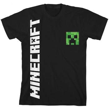 Minecraft Creeper Boys Black T-shirt