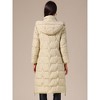 INSPIRE CHIC Women's Winter Hooded Zip Up Down Stand Collar Long Puffer Coat - 4 of 4