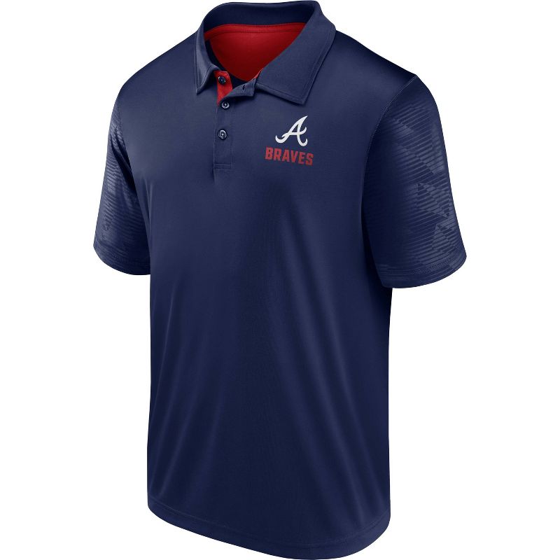 MLB Atlanta Braves Men&#39;s Short Sleeve Polo T-Shirt, 1 of 4
