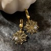 Ross-Simons 14kt 2-Tone Gold Spiderweb Drop Earrings - 3 of 4