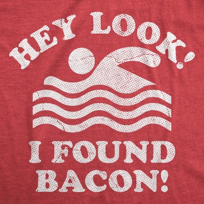 Мужские футболки Crazy Dog T-Shirts, Inc. Hey Look I Found Bacon Mens Funny T Shirts Sarcastic Food Graphic Novelty Tee for Men - Crazy Dog Men's T Shirt For Foodies Red S — фото 2