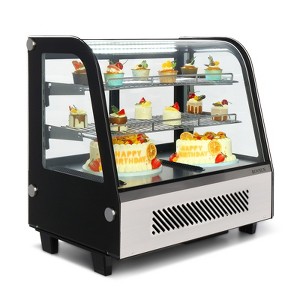 ROVSUN 3.7 Cu.Ft Commercial Display Refrigerator ETL NSF Certified, Refrigerated Display Case Countertop Pastry Display Case with LED Air-cooling - 1 of 4