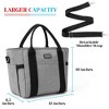 Insulated Cooler Bag Gray with Thermal Foam Insulation Reusable Grocery Bag Transport Cold Or Hot Food Apply to Delivery Bag, Travel Picnic Cooler - 3 of 4