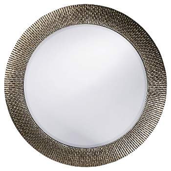 42" Round Bergman Decorative Wall Mirror Dark Silver - Howard Elliott
