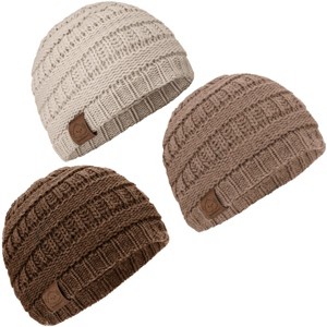 KeaBabies 3pk Warmzy Baby Beanies, 0-36 months Baby Hats, Baby Winter Hat for Newborn, Infant, Toddlers, Boys, Girls - 1 of 4