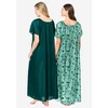 Only Necessities Plus Size 2-Pack Long Silky Gown - 3 of 4