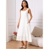 INSPIRE CHIC Women's Linen Summer Sleeveless Casual Loose Flowy Maxi Tank Beach Sundress - 2 of 4
