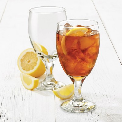 Classic Clear Glass Goblets Set of 12, Dishwasher Safe