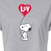 Women's - Peanuts - Snoopy Luv Cropped Graphic T-Shirt - 2 of 4
