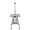 DOMETOUR 36'' Folding Dog Grooming Table, Stainless Steel Frame, Rubber Mat, Adjustable Arm & Clamps, Silver-Gray - 4 of 4