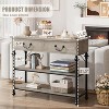 Console Tables for Entryway,  Entryway Table with 2 Drawers, Narrow Sofa Table with Storage Shelves for Living Room, Hallway - 3 of 4