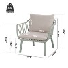 GDFStudio Larla Outdoor Club Chairs with Water-Repellent Cushions (Set of 2) - 3 of 4
