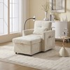 KWPZQEB Modern Recliner Chair, Upholstered Leisure Chair with Phone Bracket & Pillow, Reclining Sofa Chair with Storage for Living Room - 2 of 4