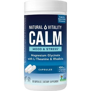 Natural Vitality CALM Mood and Stress Capsules | 60 Count - 1 of 4