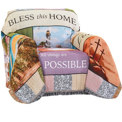 Collections Etc Faith Tapestry Furniture Throw