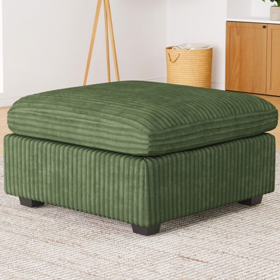 Belffin Corduroy Storage Ottoman - Modular Footrest with Hidden Compartment & Tool-Free Assembly