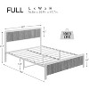Queen Bed Frame with Curved Wood Headboard and Footboard Under Bed Storage No Box Spring Needed - 2 of 4