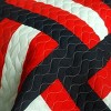 Slickblue Full/Queen, Soft Vermicelli Quilted Bedspread and Shams, Quilt Set, Design 1/2/3, TC Fabric, 3 Piece - 3 of 4