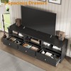 70in TV Stand for TVs up to 80", Mid Century Modern Entertainment Center with Storage Drawer and Open Shelves - 4 of 4