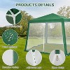 10x10ft Easy Pop-Up Canopy, Commercial Pop-Up Gazebo Tent, Waterproof Outdoor Screen Tent with Mesh Mosquito Netting Side Walls for Parties, Camping - 4 of 4