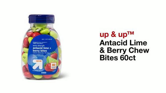 Antacid Lime &#38; Berry Chew Bites - 60ct - up &#38; up&#8482;, 2 of 6, play video