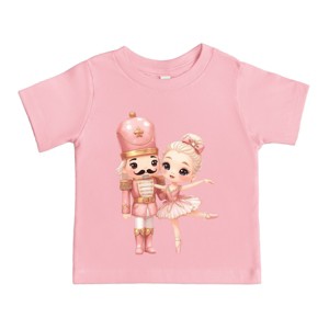 Pink Nutcracker Ballerina - Youth Short Sleeve Graphic T-Shirt and Toddler Short Sleeve Graphic T-Shirt - 1 of 4