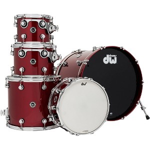 DW DWe Wireless Acoustic-Electronic Convertible 5-Piece Shell Pack With 22" Bass Drum Lacquer Custom Specialty Black Cherry Metallic - 1 of 1