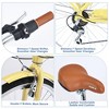 NAYSAYE Bicycles 7 Speed Steel Frame 24 Inch Ladies Bike for Commuting and Leisure for City Rides, Yellow, 62.2"*23.62"*40.16" - 4 of 4