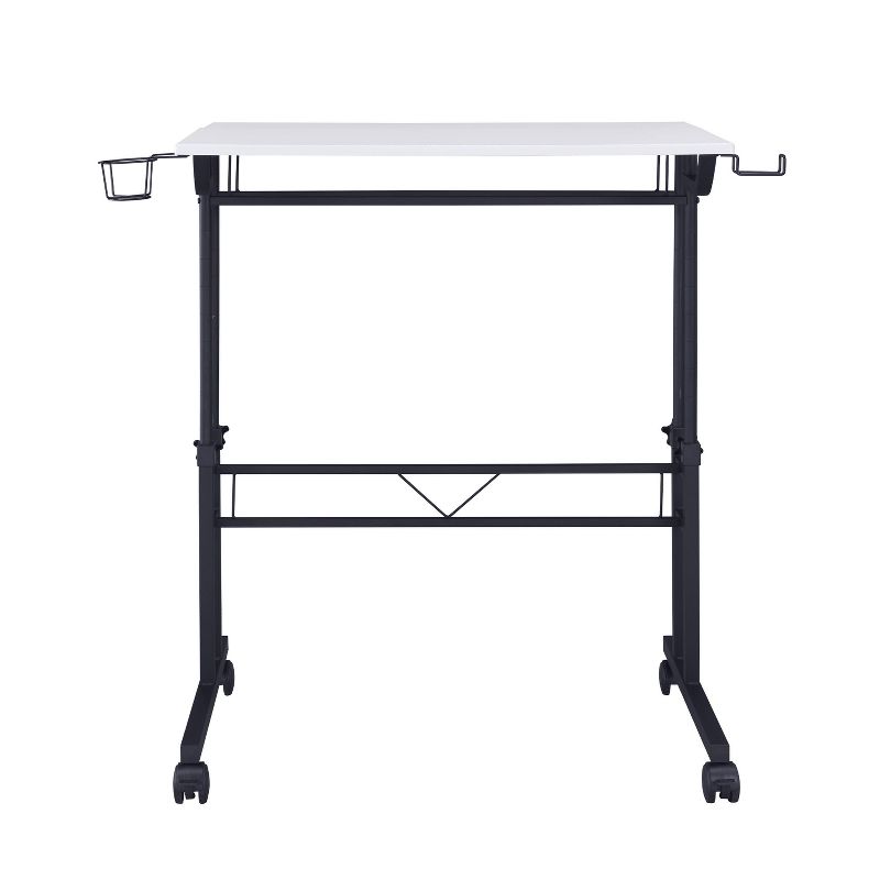 Rolling Writing Desk with Height Adjustable Desktop and Moveable Shelf - Techni Mobili, 6 of 11