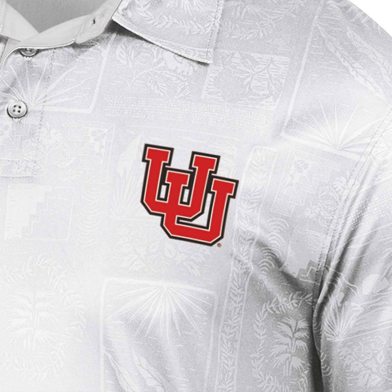NCAA Utah Utes Men&#39;s Tropical Polo T-Shirt, 3 of 4