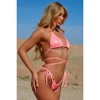 Moda Minx Poison Paradise 'Vicious Viper' Candy Pink Wrap Waist Triangle Bikini Top - 3 of 4