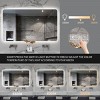Bathroom Vanity Mirror,Rounded Square Mirror Frameless Bathroom Wall Mirror Anti-Fog Waterproof-The Pop Home - 4 of 4