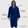 Alpine Swiss Dane Mens Hooded Bathrobe Pure Cotton Terry Cloth Long Robe for Men Super Absorbent Quick Drying Luxury Spa Robe - 2 of 4