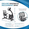 Stamina Exercise Bike 845, Magnetic Recumbent Machine, Lower Body Cardio Equipment for Home Gyms with LCD Monitor and Smart App Access, Black - 2 of 4