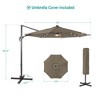 Sonkuki 10-ft LED Solar Lights Aluminum Octagon Cantilever Patio Umbrella - 3 of 4