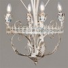 Vintage Metal Chandelier with distressed Finish, 6 Lights, Elegant Home Decor Lighting - 4 of 4