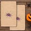 Linum Home Textiles Spider - Embroidered Luxury 100% Turkish Cotton Hand Towels (Set of 2) - 2 of 3
